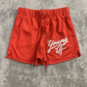 YoungLA Legacy Shorts Mens Medium Mesh Active Red Gym Fitness Running Lifting